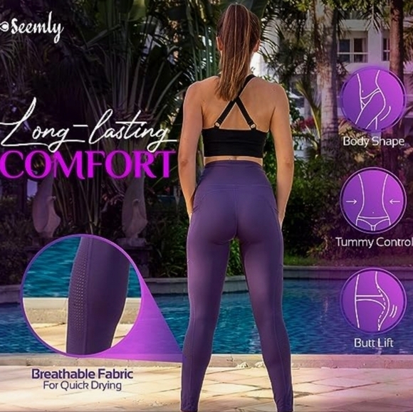High Waisted Tummy Control Leggings - Picture 1 of 8